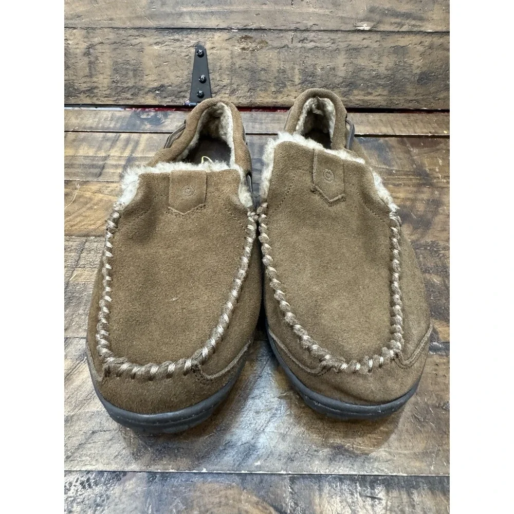 New CLARKS Men's HUDSON BAY II Slip-On Moccasin Shoes, TAUPE, 8M